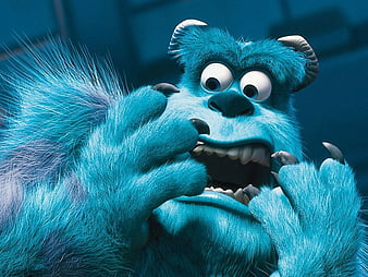 Monsters University, sully, movie, fantasy, pixar, funny, face, disney, blue, HD wallpaper
