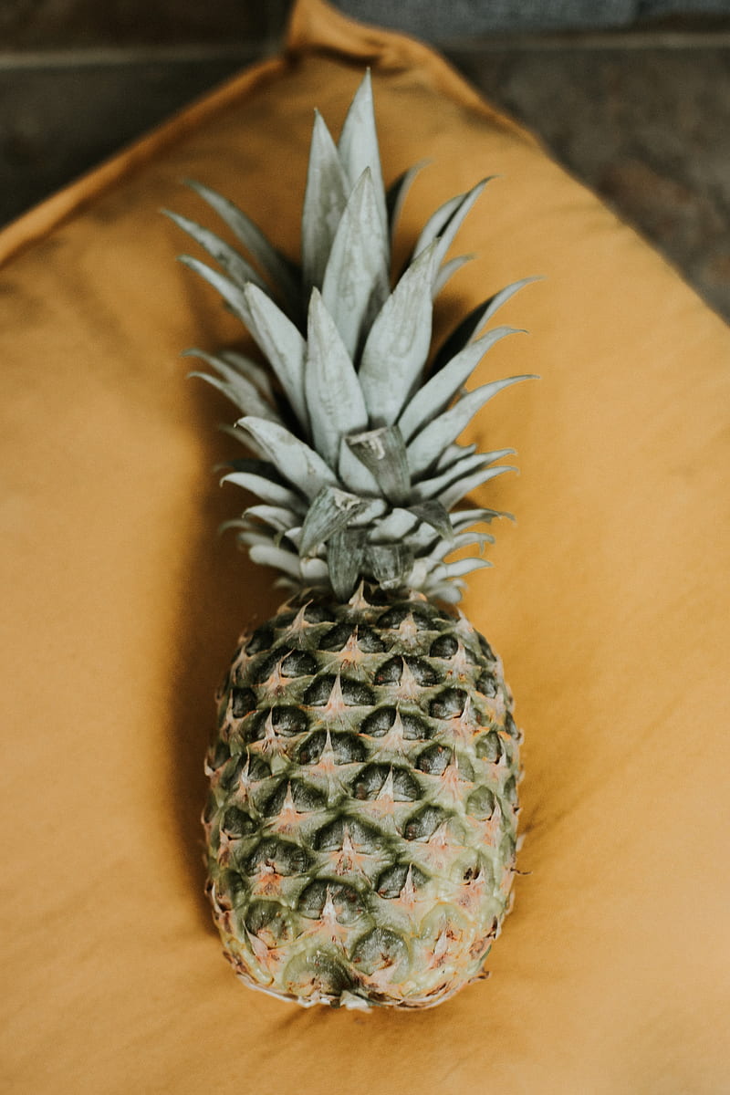 pineapple, fruit, exotic, leaves, HD phone wallpaper