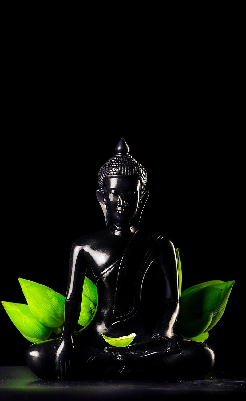Buddha, art, black, HD phone wallpaper | Peakpx