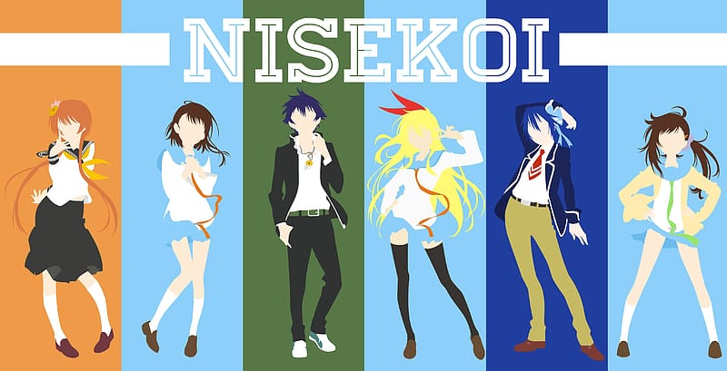 Anime, Chitoge Kirisaki, Kosaki Onodera, Marika Tachibana, Raku Ichijō, Seishirou Tsugumi, Nisekoi, Haru Onodera, HD wallpaper
