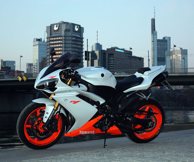Yamaha R1, bike, motor, motorbike, HD wallpaper