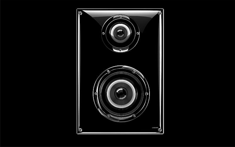 Black Speaker, speaker, sound, black, recording, studio, HD wallpaper