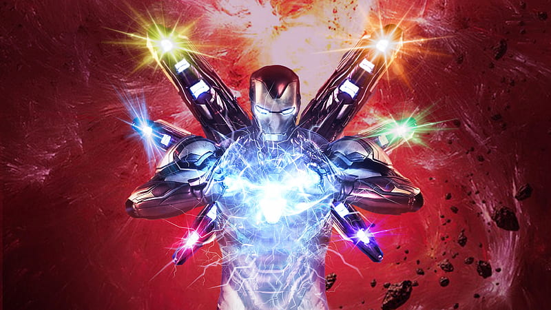 Avengers Endgame New Infinity Gauntlet Suit, avengers-endgame, iron-man, superheroes, 2019-movies, movies, behance, HD wallpaper