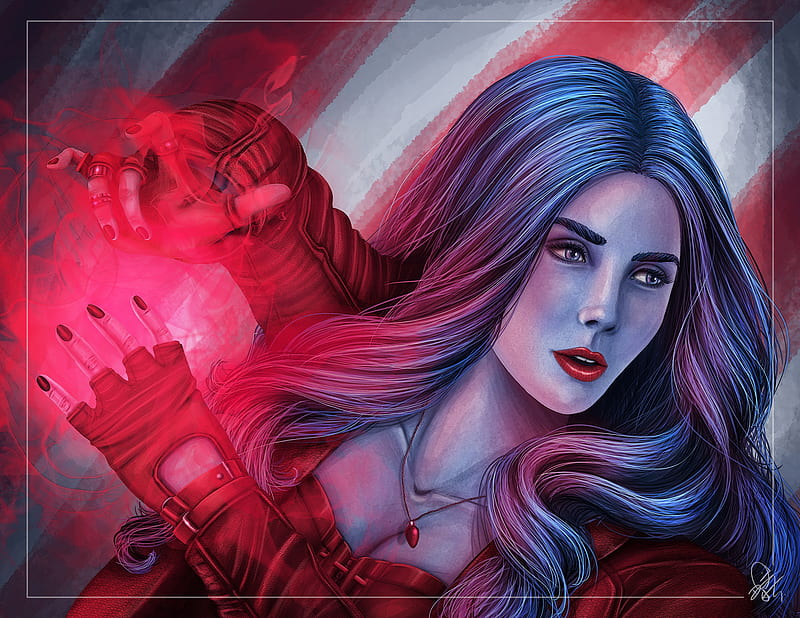 Captain America Civil War Scarlet Witch Art, captain-america-civil-war, artwork, superheroes, , scarlet-witch, HD wallpaper
