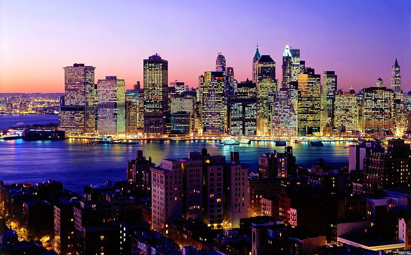 New York - Lower Manhattan As Seen Over Brooklyn Heights, USA, Cities, New York City, New York, Brooklyn, HD wallpaper