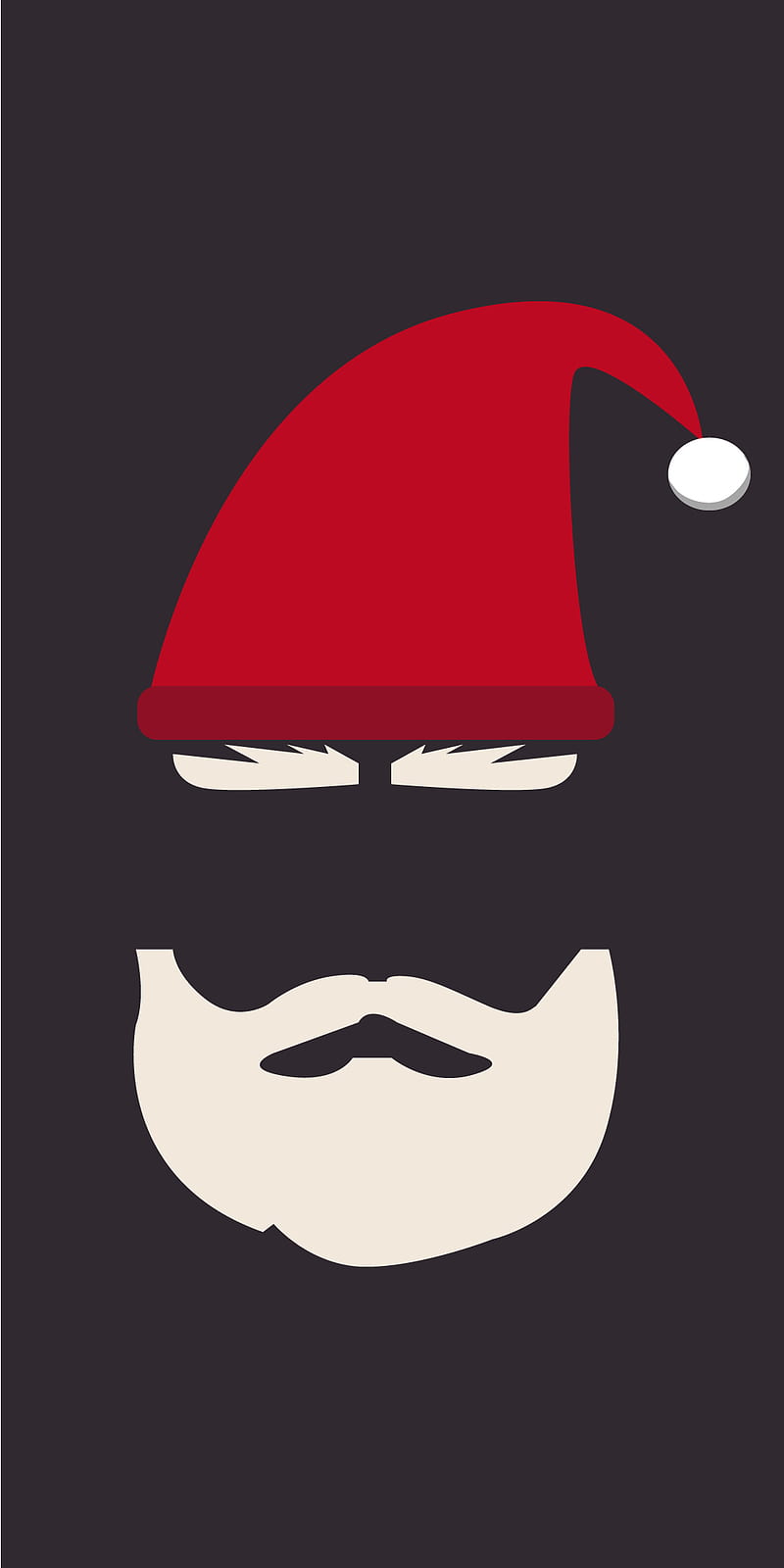 Santa Claus, anime, beard, black, christmas, iphone, minimal, red, santa,  snow, HD phone wallpaper | Peakpx