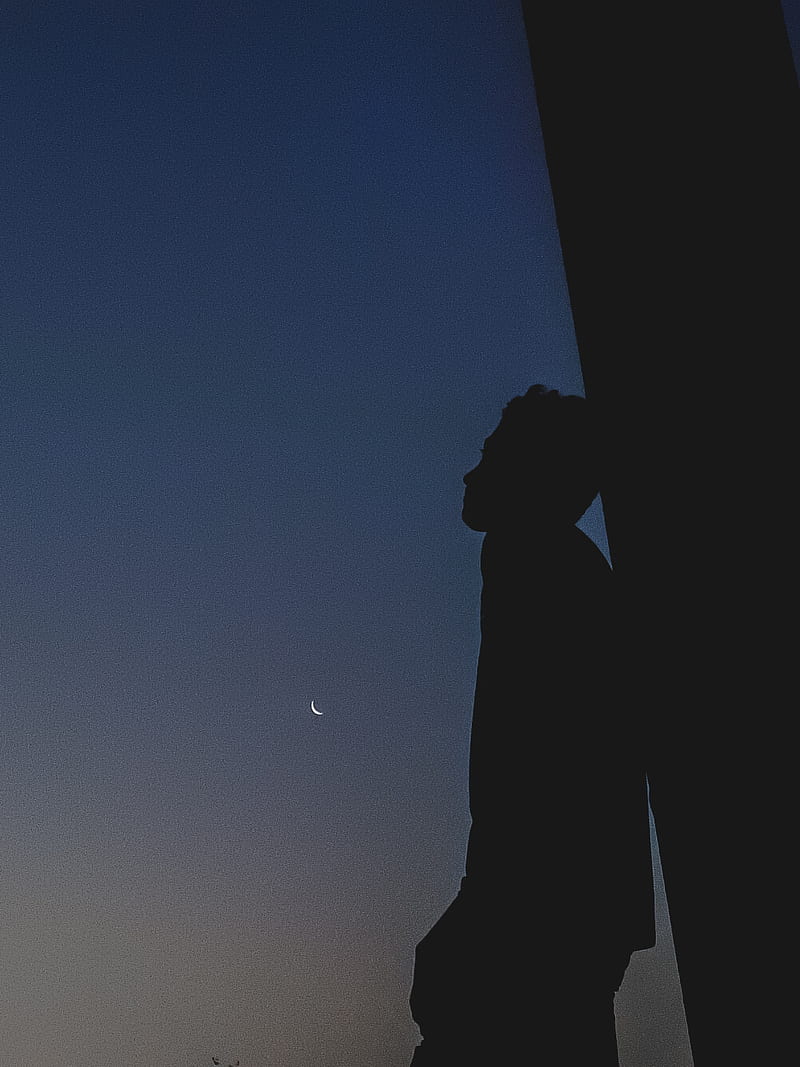 Alone, atmosphere, sky, alone boy, night, HD phone wallpaper