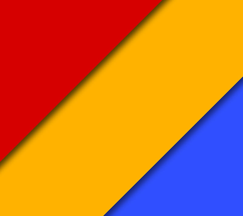 Material Design, abstract, blue, color, flat, material, red, yellow, HD wallpaper