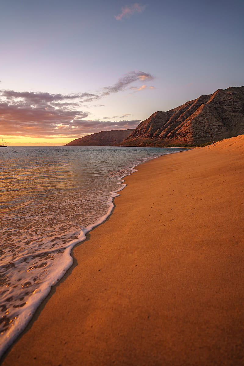 coast, sea, rocks, waves, sand, HD phone wallpaper