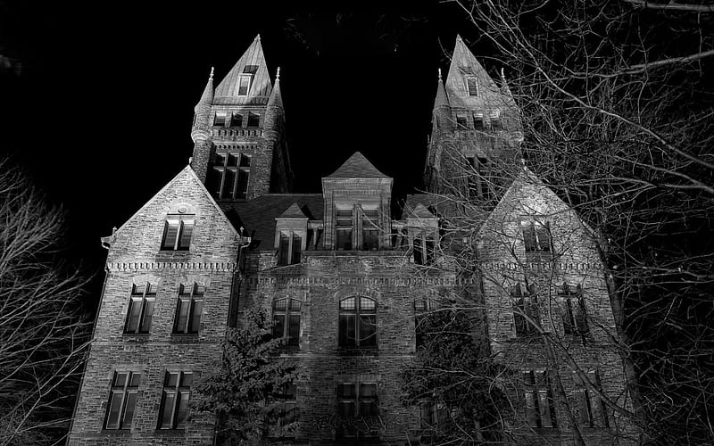 Darkness @ Buffalo State Hospital , destroyed, city, buildings, urban, ruin, disastered, abandoned, HD wallpaper