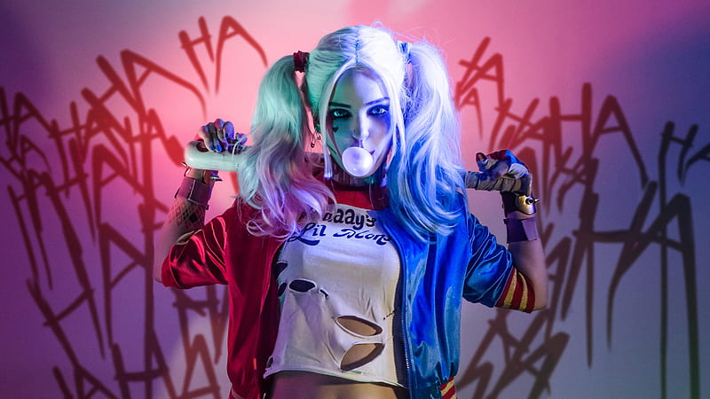 Harley Quinn Suicide Squad Cosplay, harley-quinn, artwork, superheroes, , cosplay, HD wallpaper