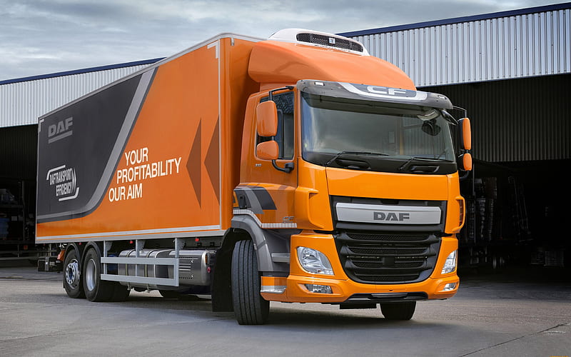 DAF CF 310 2017, cab, UK-spec, trucks, HD wallpaper