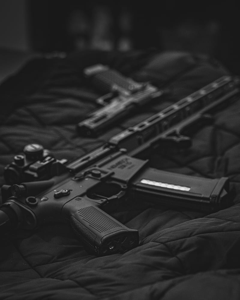 Rifle, arma, pistolas, negro, ejército, Fondo de pantalla de teléfono HD |  Peakpx
