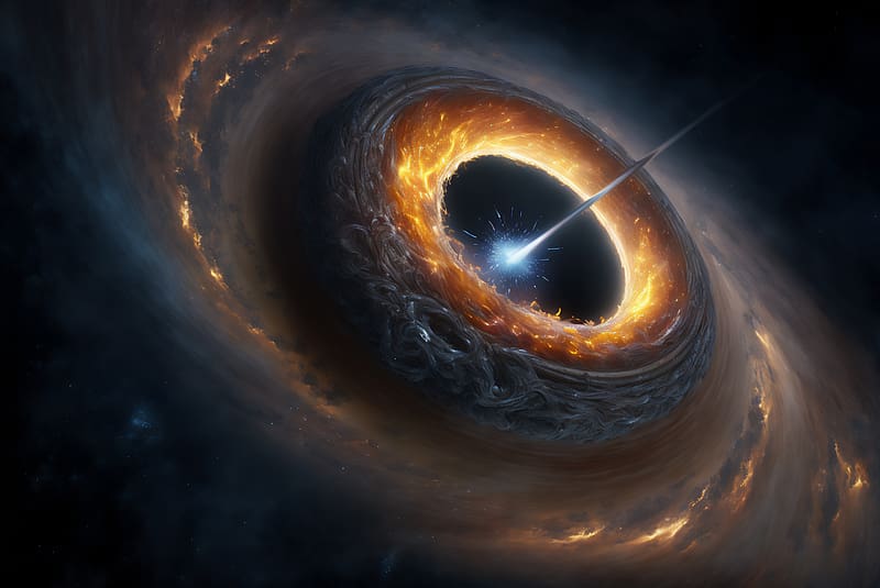 Black Holes AI Art, ai art, space, black holes, galaxy, stars, HD wallpaper