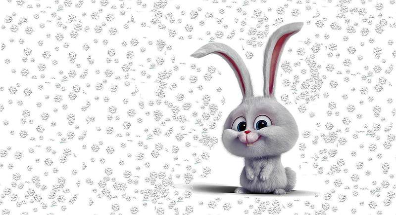 merry chrismas, merry christmas, rabbit, rabbits, snowball, snowman, HD wallpaper