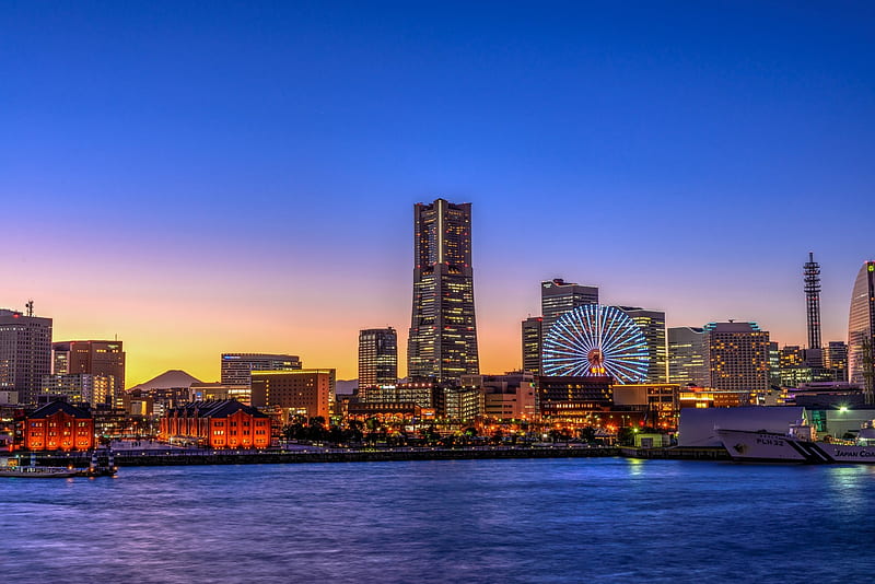 Yokohama, building, city, HD wallpaper