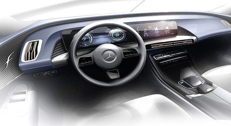 2020 Mercedes-Benz EQC 400 4MATIC Electric SUV - Design Sketch , car, HD wallpaper