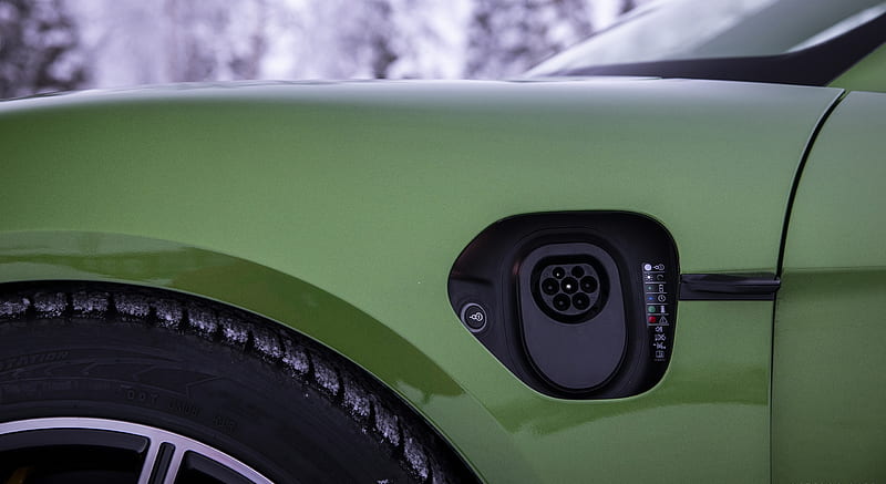 2020 Porsche Taycan 4S (Color: Mamba Green Metallic) - Charging Port , car, HD wallpaper