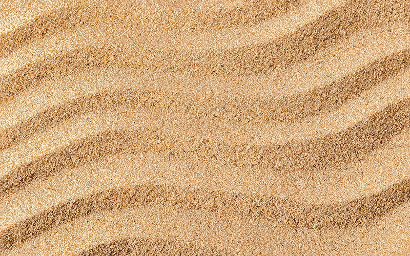 wavy sand texture macro, yellow sand texture, sand backgrounds, sand textures, sand pattern, sand, yellow backgrounds, HD wallpaper
