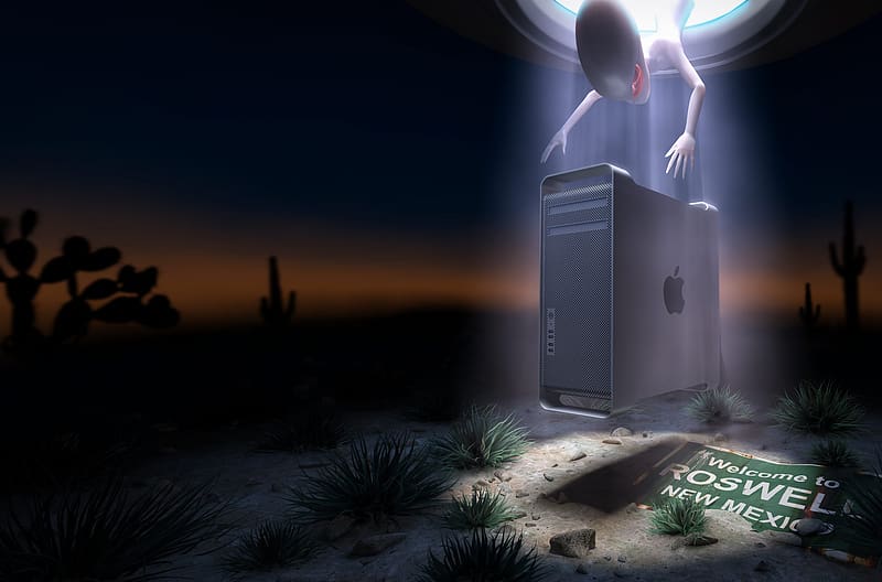 Apple, Alien, Technology, HD wallpaper Apple, Alien, Technology, HD wallpaper