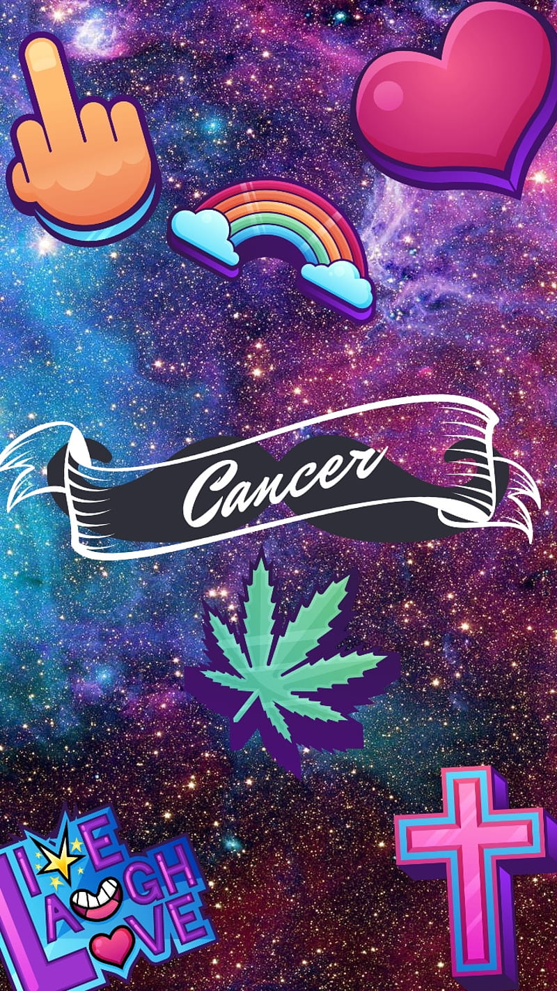 Zodiac Cancer, theme, space, HD phone wallpaper
