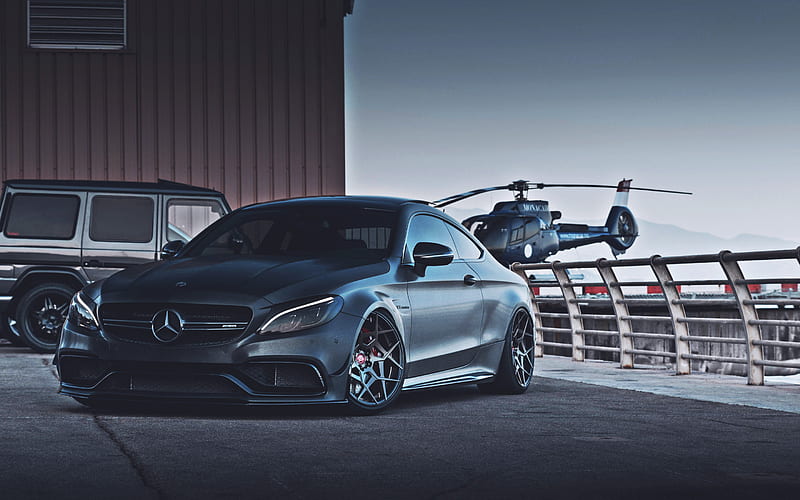 Mercedes-AMG C63S Coupe, tuning C205, 2019 cars, supercars, german cars, Mercedes, HD wallpaper