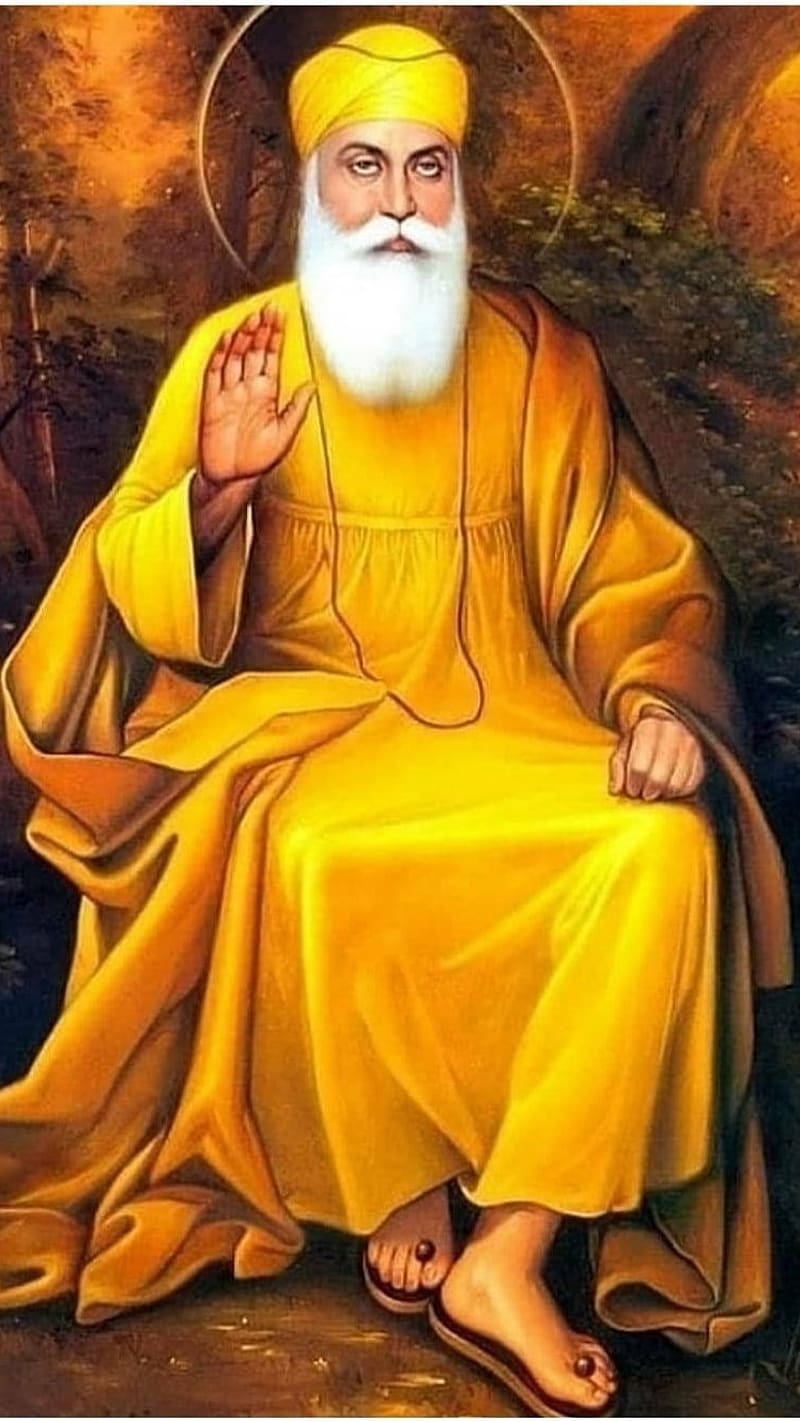 Waheguru Ji.Waheguru Nanak Dev Ji Yellow, waheguru ji, waheguru nanak dev ji yellow, lord, god, HD phone wallpaper