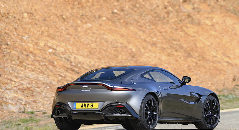 2019 Aston Martin Vantage (Tungsten Silver) - Rear Three-Quarter , car, HD wallpaper