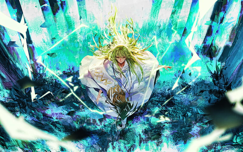 Enkidu Fate Grand Order, battle, Fate Series, protagonists, manga, TYPE-MOON, HD wallpaper