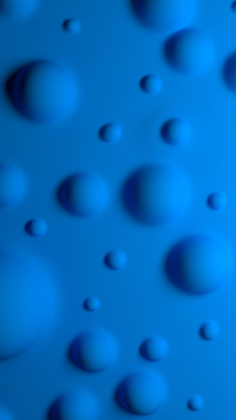 Blue Bubbles, 3D, abstract, balls, big, bulges, circles, color, colorful, colors, depth, gradient, light, lighting, render, rendering, shadows, small, smooth, spheres, HD phone wallpaper