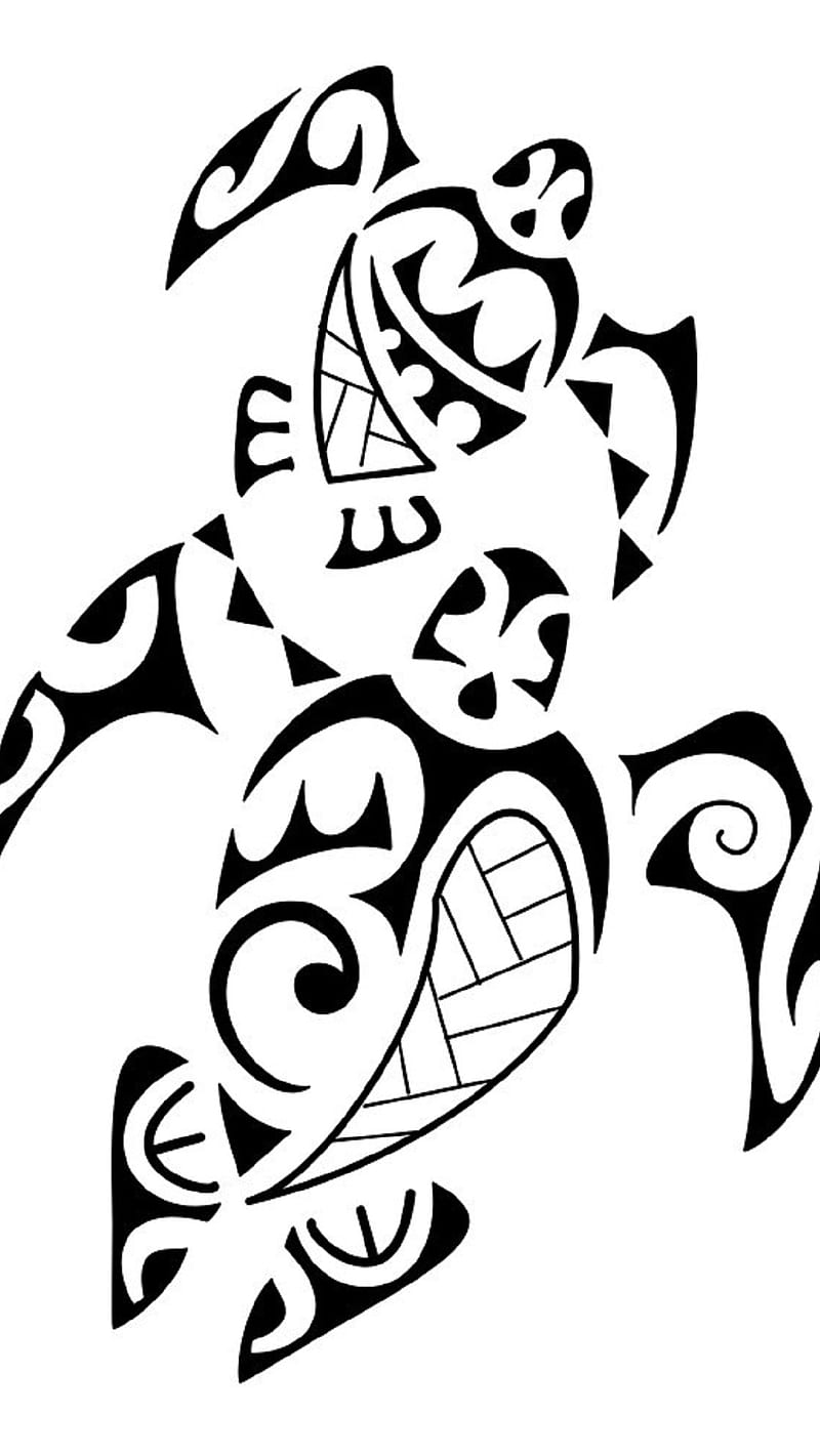 Maori Polynesian Style Turtle tattoo. Turtle logo graphic design concept.  Editable sea turtle element, can be used as logotype, icon, template in web  and print 13360013 Vector Art at Vecteezy