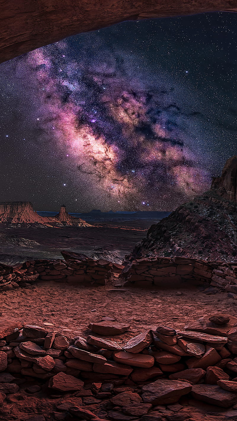 Desert, starry sky, earth, galaxy, landscape, HD phone wallpaper | Peakpx