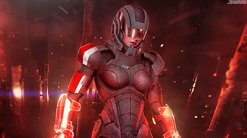 Mass Effect 3 Shepard Femshep, mass-effect, games, artist, artwork, digital-art, HD wallpaper