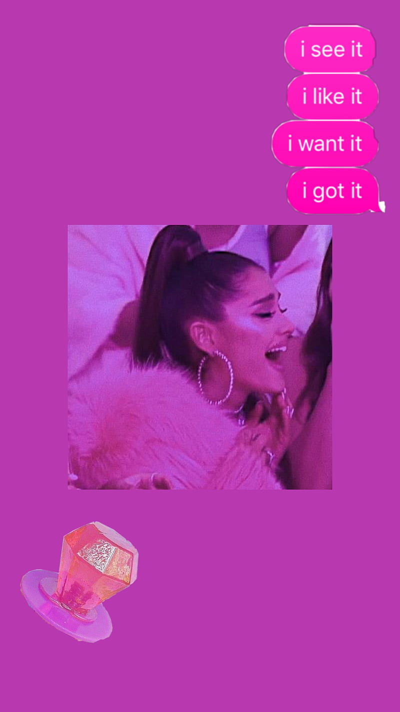 Ariana Grande , pink, rings, HD phone wallpaper