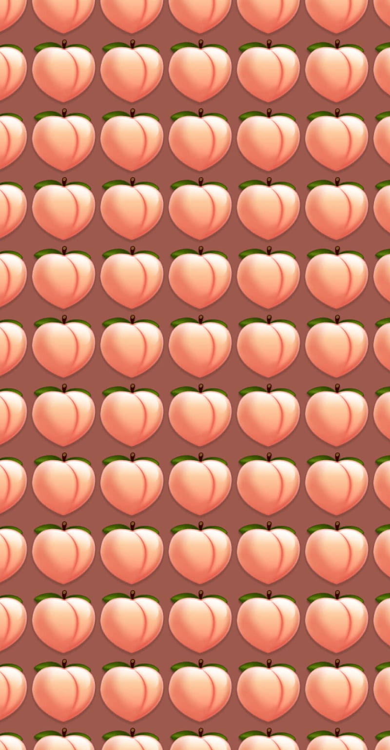 Emoji peach, booty, emoji, pattern, peach, pink, HD phone wallpaper