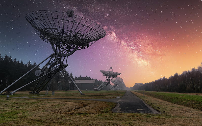 Uitleg laat staan Amfibisch Westerbork Synthesis Radio Telescope, WSRT, observatory, evening, sunset,  radio telescopes, HD wallpaper | Peakpx