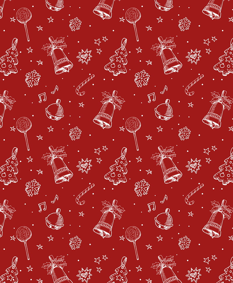 Christmas, red, white, tree, dulce, campana, halloween, random, HD phone wallpaper