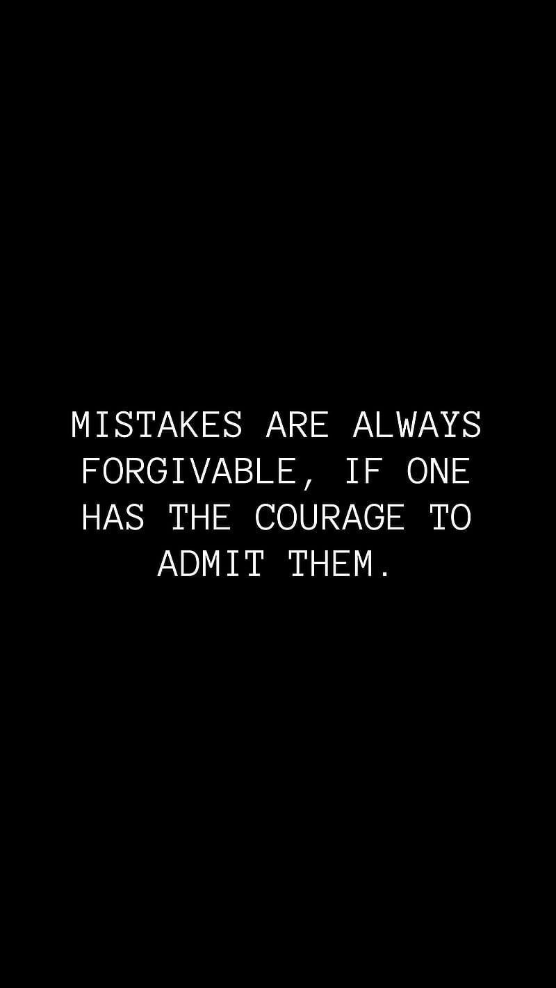 quote, mistakes, courage, saying, phrase, HD phone wallpaper