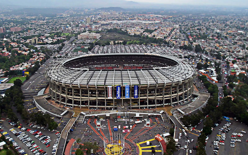 Estadio Azteca, Mexico City, Tlalpan, Aztec Stadium, Club America Stadium, Mexican stadium, more than 100 thousand spectators, Mexico, HD wallpaper
