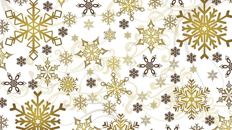 White Brown Artistic Snowflake Snowflake, HD wallpaper