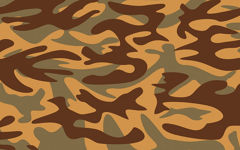 brown camouflage, military camouflage, brown backgrounds, camouflage pattern, camouflage textures, camouflage, HD wallpaper