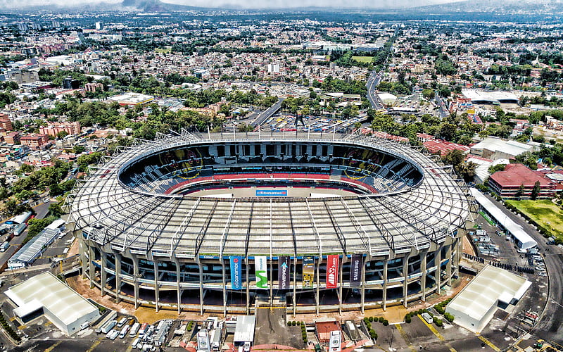 Estadio Azteca, aerial view, soccer, Azteca Stadium, R, football stadium, Mexico City, Mexico, mexican stadiums, HD wallpaper