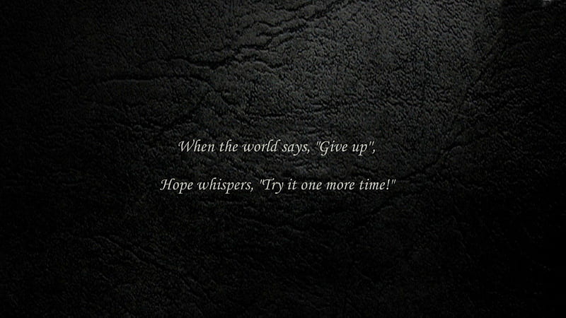 Try it one more time, words, black, wall, abstract, HD wallpaper