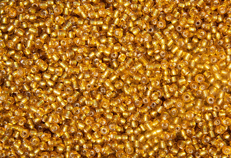 Bunch of Gold Beads, HD wallpaper