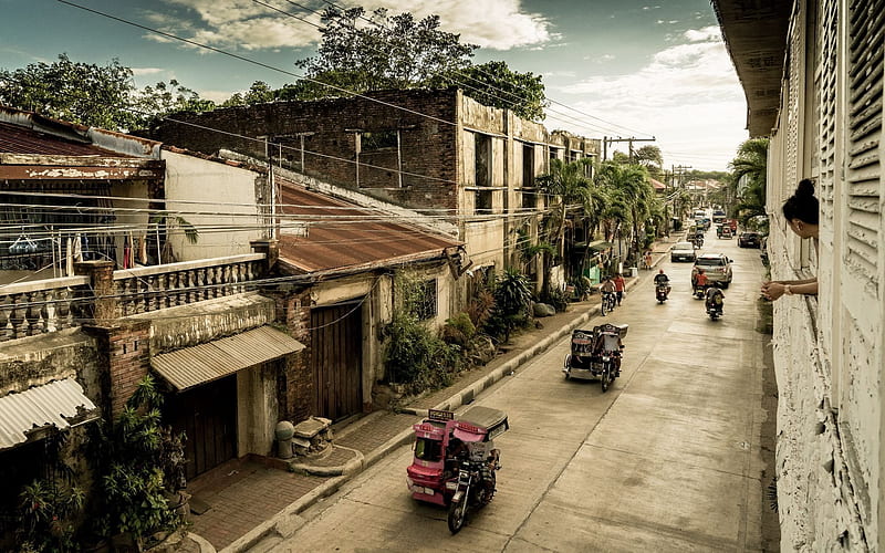 Quiet street, motorcycles, city pasavign, philippines, HD wallpaper | Peakpx