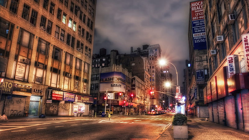 Architecture Broadway Road With Buildings New York, HD wallpaper