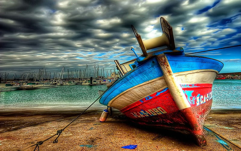 OLD SHIP, beach, boat, ocean, clouds, sky, old, HD wallpaper | Peakpx