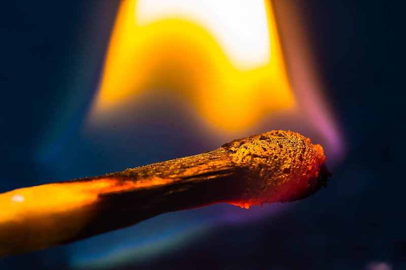 match, flame, macro, fire, graphy, Others, HD wallpaper