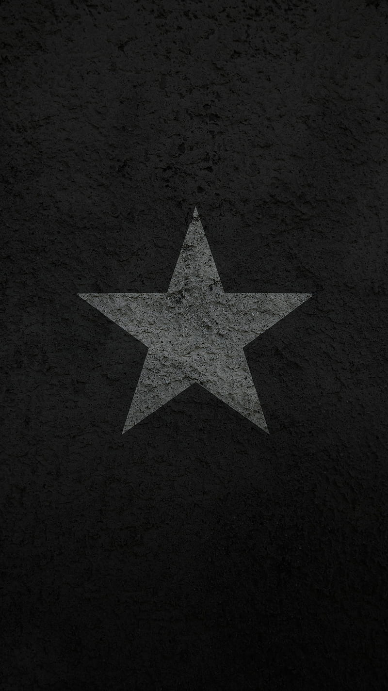 Concrete Star, black, dark, desenho, pentagram, simple, HD phone wallpaper
