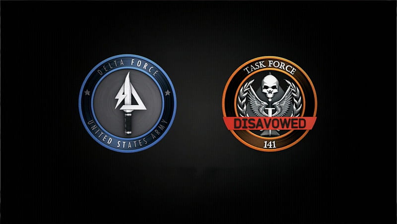 Call Of Duty Joint Ops, sas, delta, british, force, emblem, black, 141, american, ops, regiment, task, joint, cod, call of duty, delta force, team, HD wallpaper